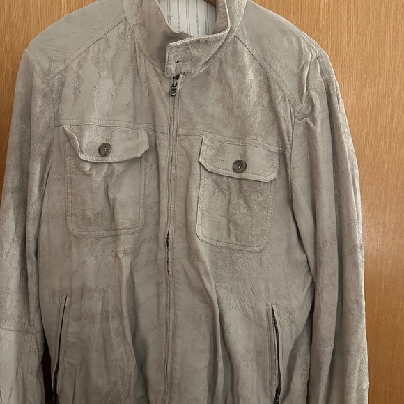 Distressed Italian Leather Jacket